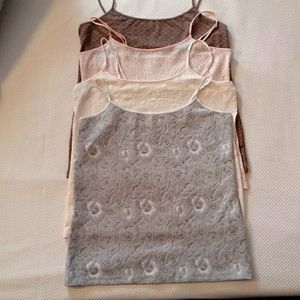 4 LOFT OUTLET Textured Camisoles